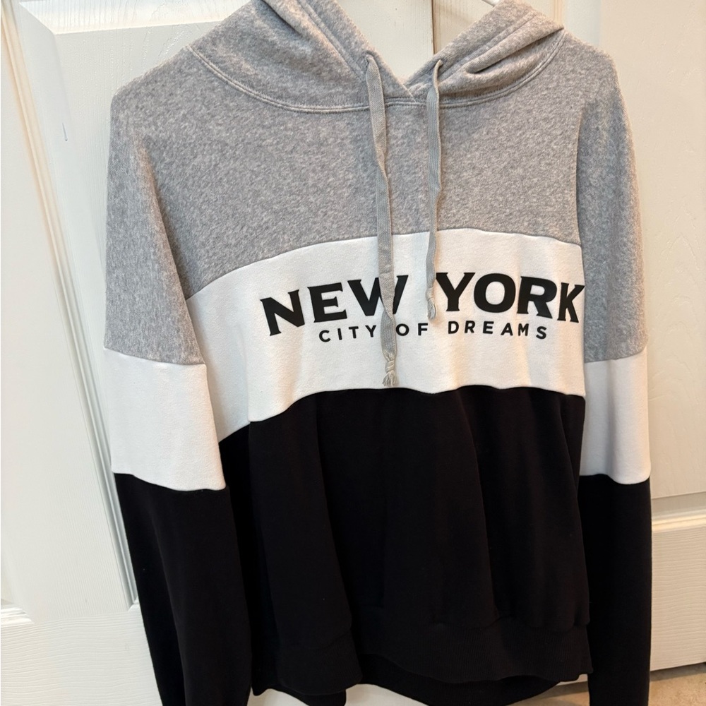Gray and Black Women's Hoodie